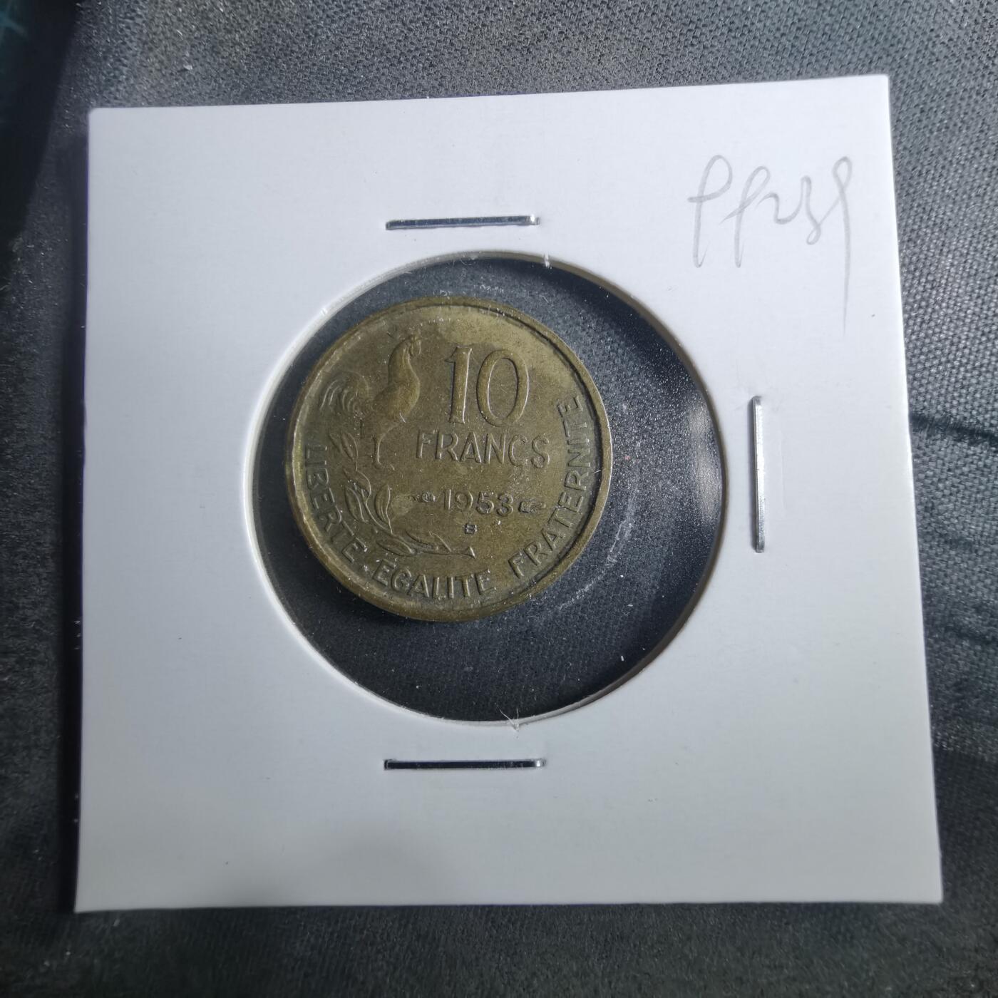 沼泽如烟--第899场 法国1953年10法郎B版