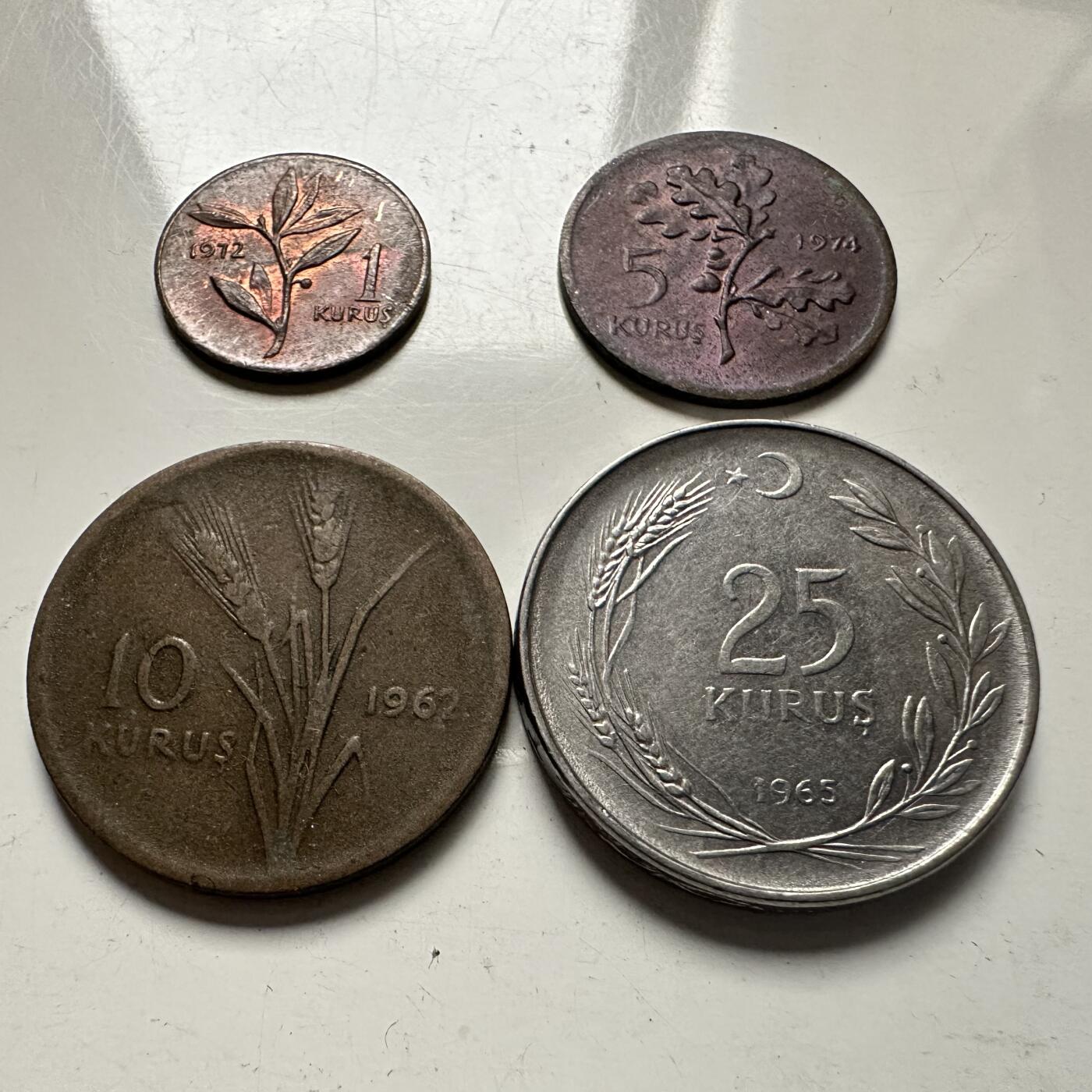 🌹外币初藏🌹🐯2025年第126场  每周二四六晚8️⃣点 接代拍 土耳其四枚