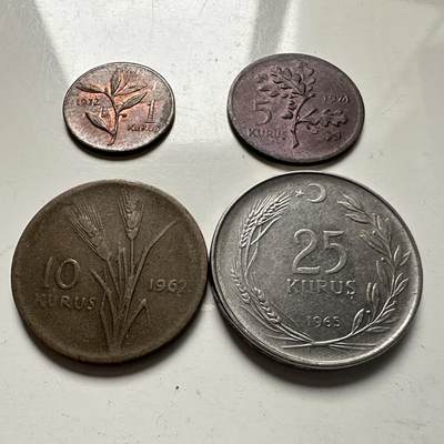 🌹外币初藏🌹🐯2025年第126场  每周二四六晚8️⃣点 接代拍 - 土耳其四枚