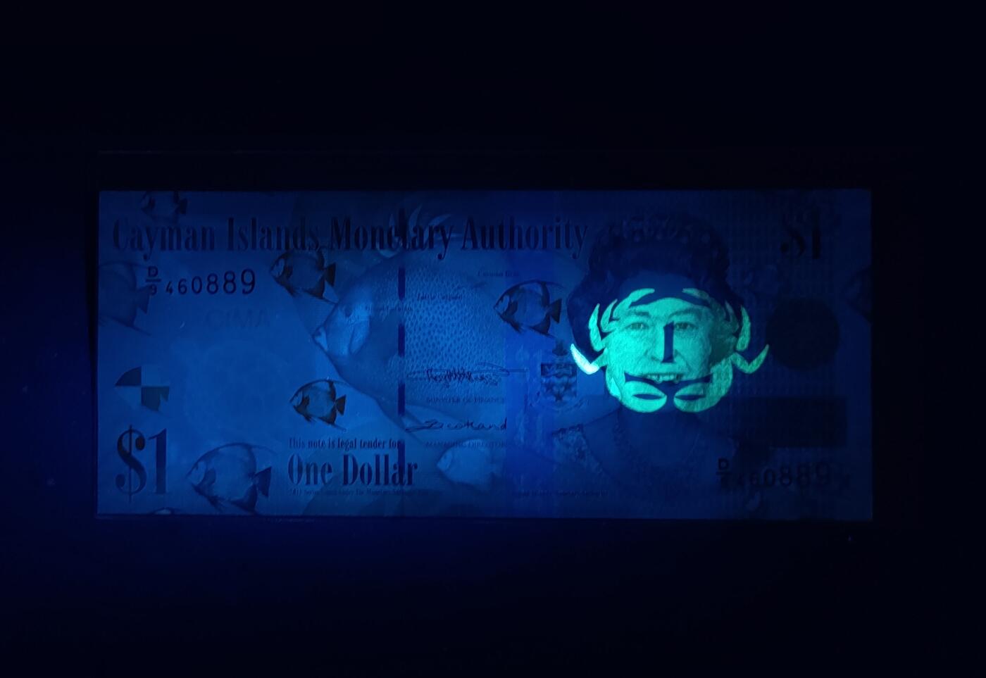 中外各国钞、纪念钞、券专场（第三十三场） 2018年版开曼群岛1元全新纸币 美洲外国钱币