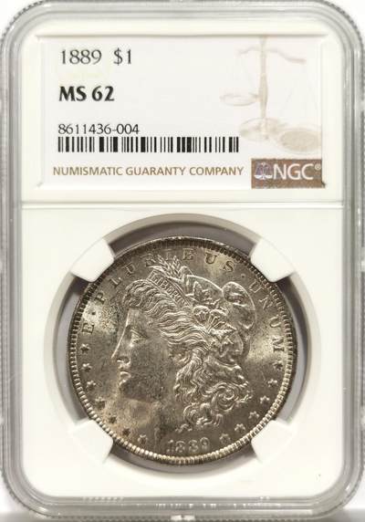 博洋堂世界钱币拍卖第146期（全场包邮） - NGC MS62 美国1889年摩根1美圆