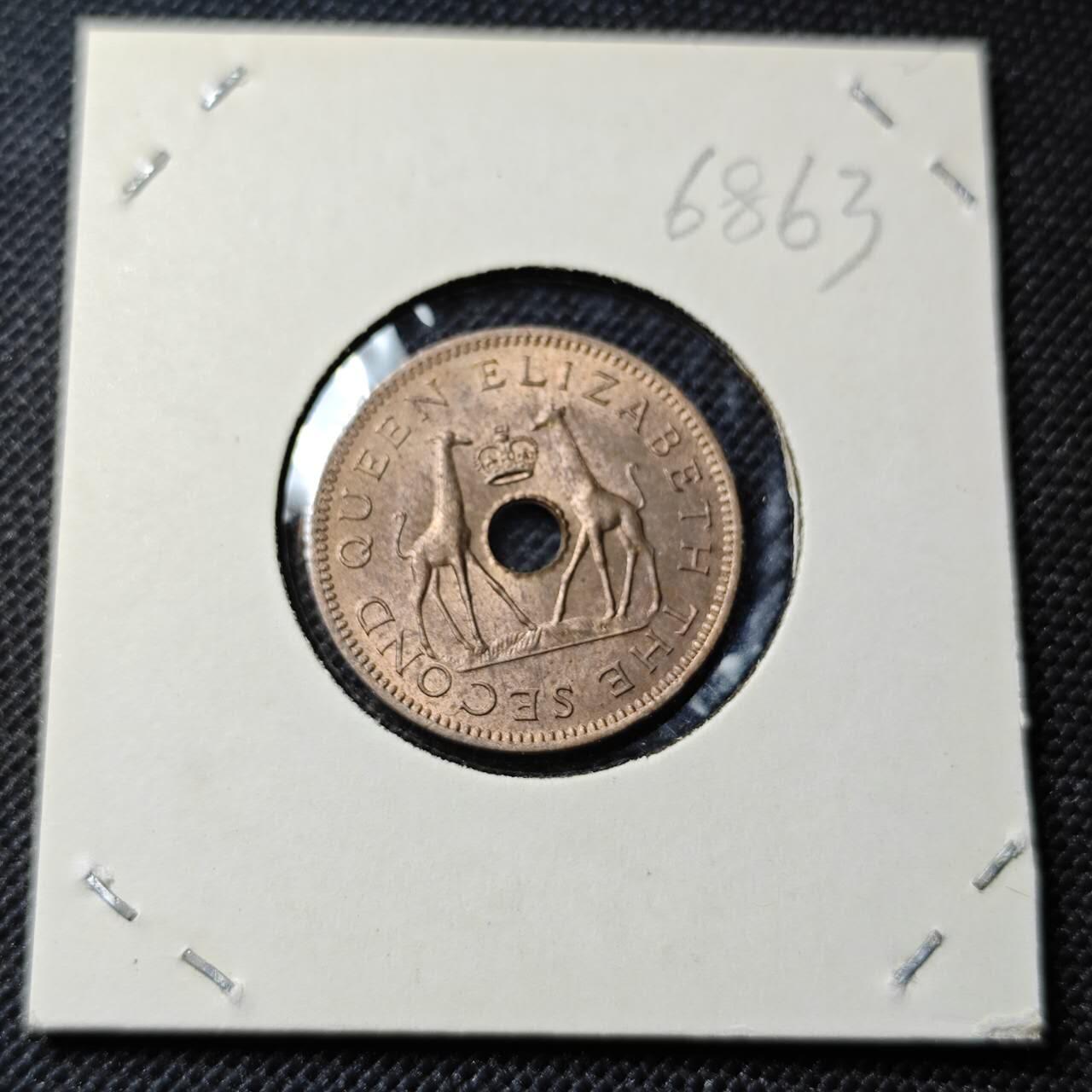 KK钱币收藏小铺  第368场  2月预留时间 周末发货  1964罗得西亚0.5便士 好品