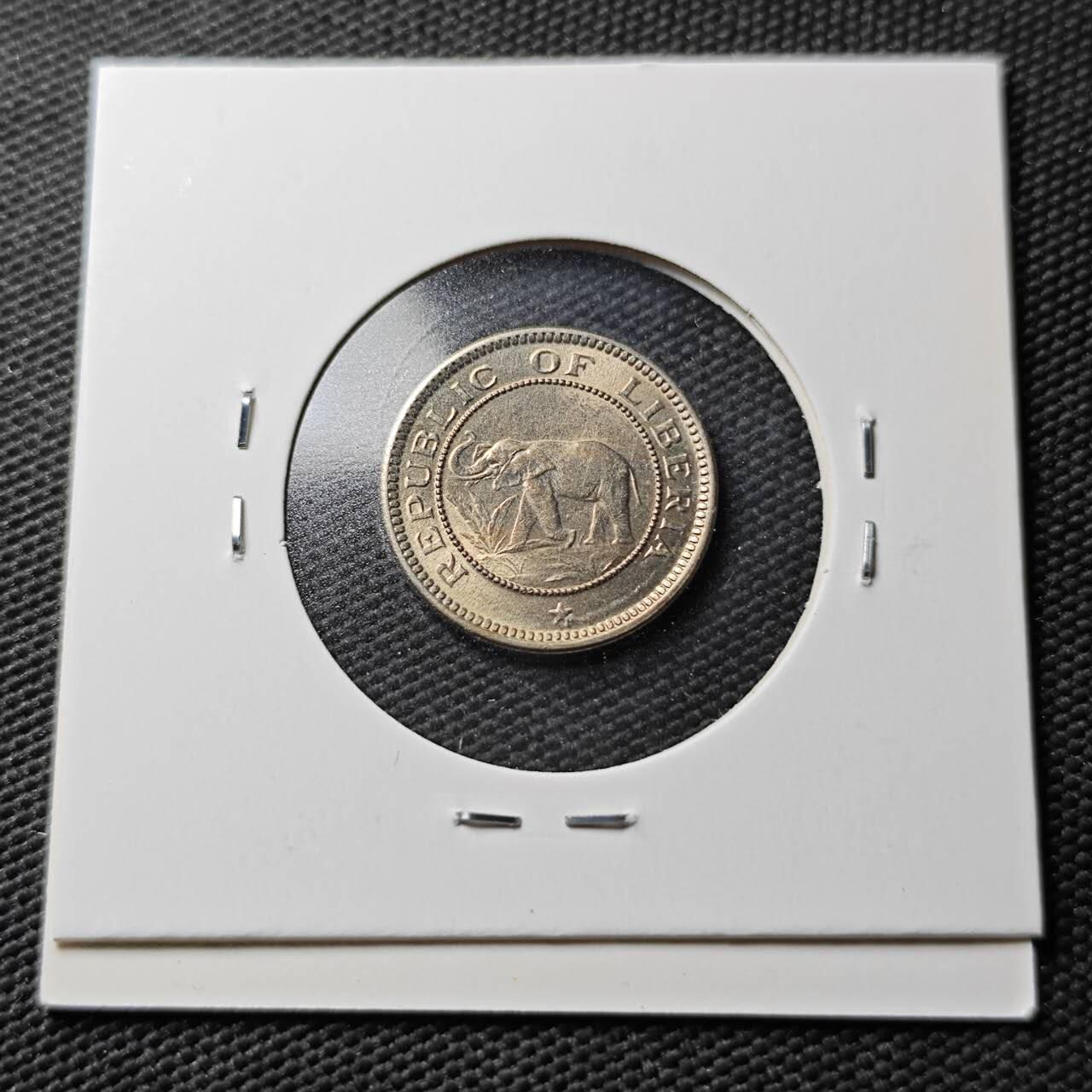 KK钱币收藏小铺  第367场  2月预留时间 周末发货  1941利比里亚1分 好品