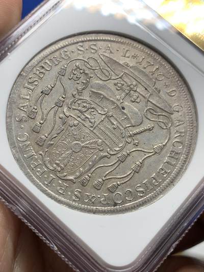 《竞宝斋》第437场 周日，周一2场连拍 （全场包邮） 唯一冠军分 NGC MS62 萨尔茨堡主教区 1716年 安东尼亲王 泰勒大银币 很多年都看不到一个品种 也是唯一入盒的有分的