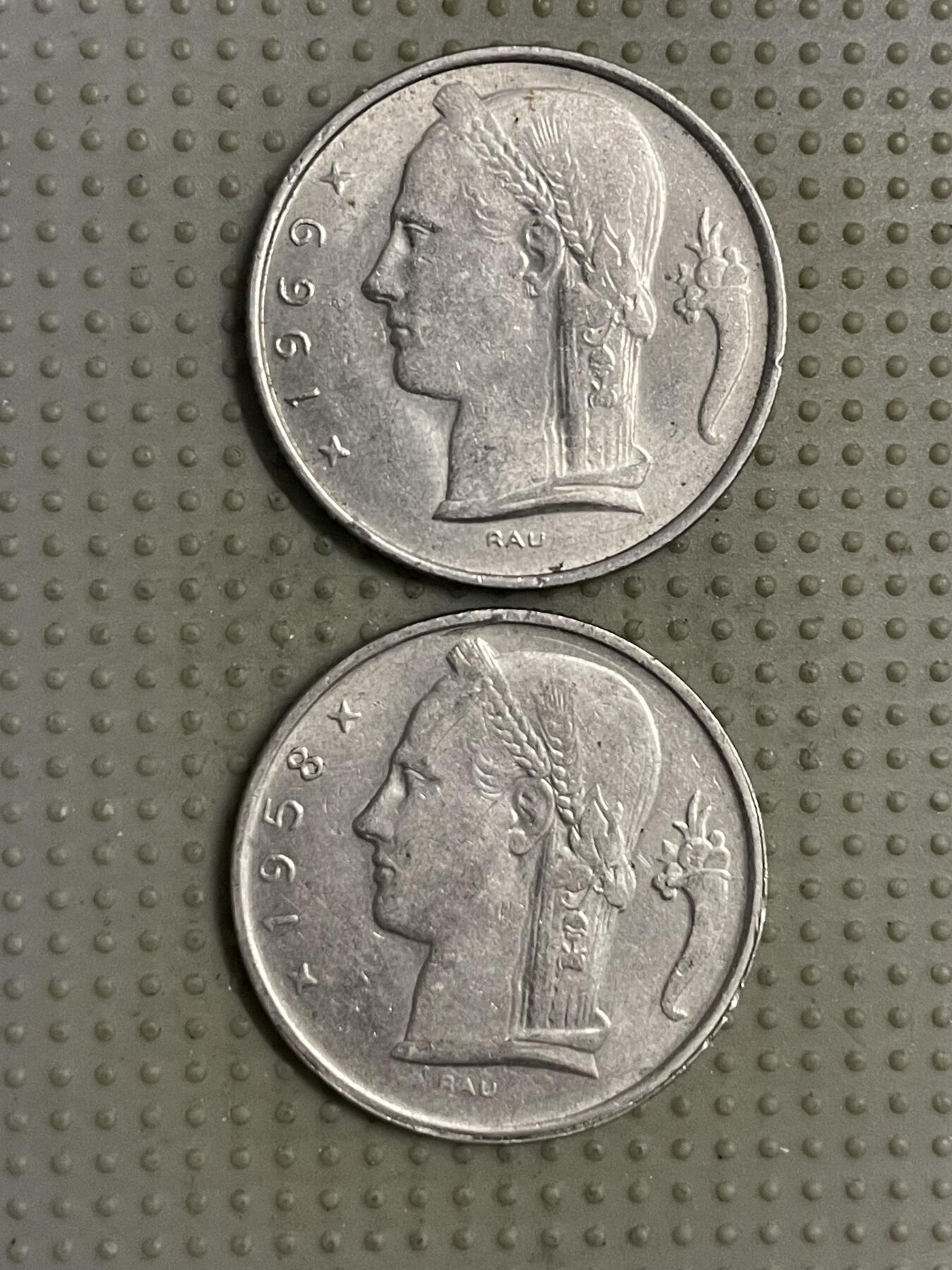 2025年第112场各国散币拍卖（总第112场） 比利时5法郎两种语言