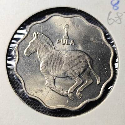 KK钱币收藏小铺  第368场  2月预留时间 周末发货 -  1976博茨瓦纳1普拉 好品