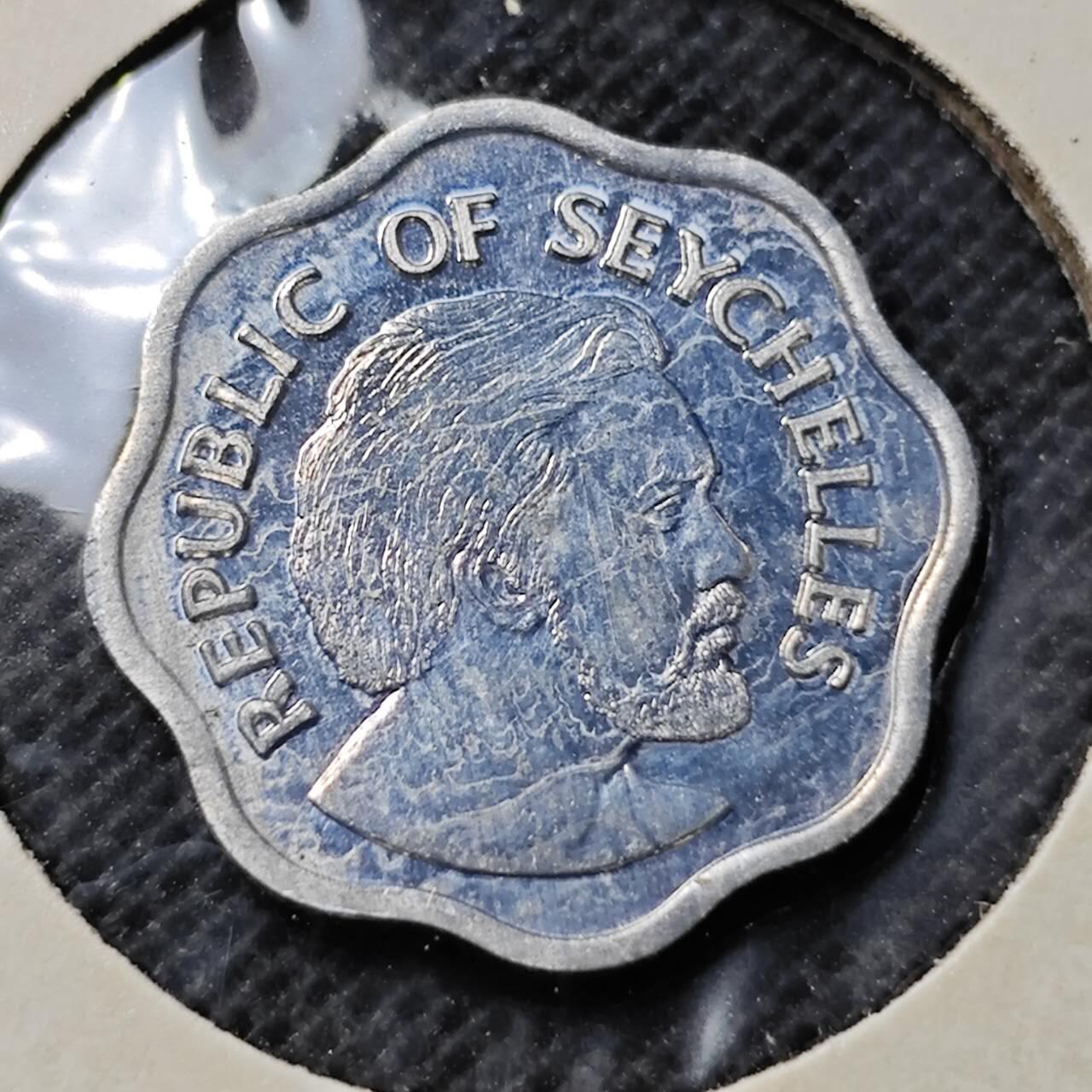 KK钱币收藏小铺  第368场  2月预留时间 周末发货  1976塞舌尔5分