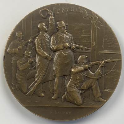 掌中浮雕-藏着的欧洲第041场 - 1898年瑞士纳沙泰尔射击节铜章，45mm