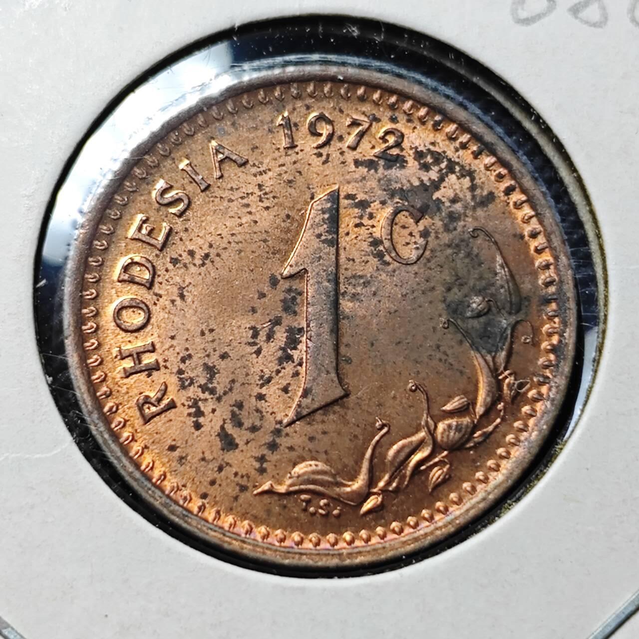 KK钱币收藏小铺  第368场  2月预留时间 周末发货  罗得西亚1分铜币