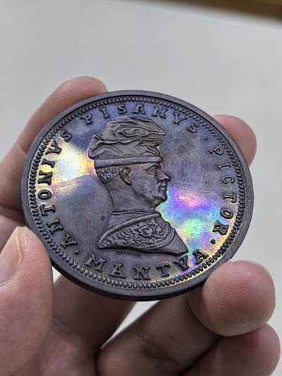 博洋堂世界钱币拍卖第146期（全场包邮） - 意大利1972年文艺复兴大师皮萨内洛纪念大铜章