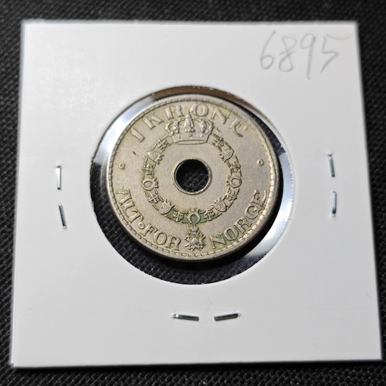 KK钱币收藏小铺  第368场  2月预留时间 周末发货  1946挪威1克朗