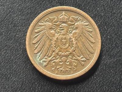 邮泉阁限时拍卖第三十五场 德国硬币专场（硬币在国外。请付邮费6元。） 德意志帝国1907年2芬尼A版