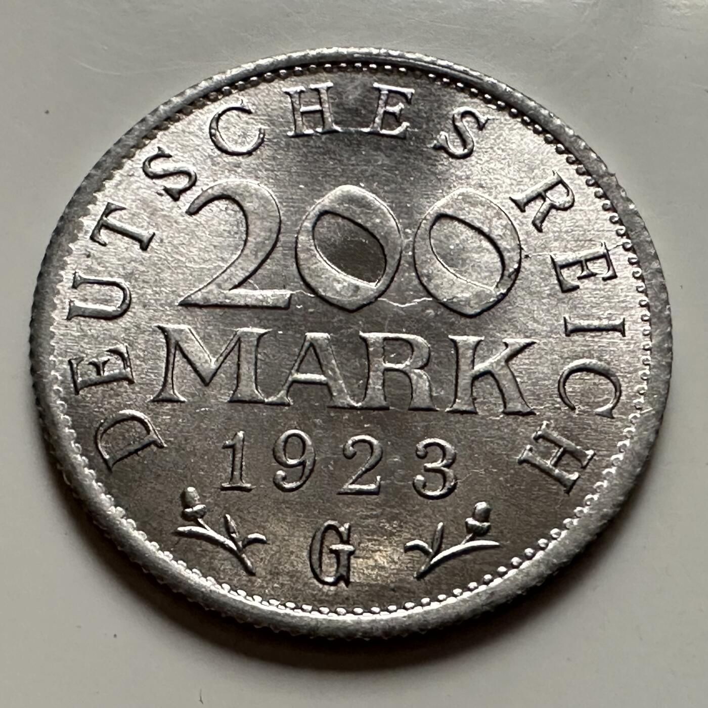 🌹外币初藏🌹🐯2025年第126场  每周二四六晚8️⃣点 接代拍 魏玛1923年200马克 