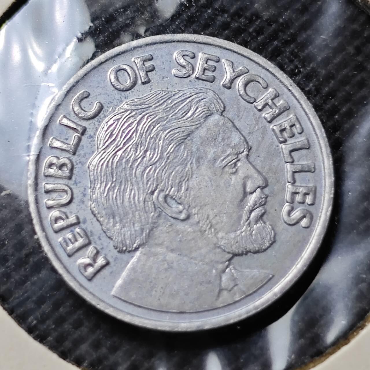 KK钱币收藏小铺  第368场  2月预留时间 周末发货  1976塞舌尔1分 好品