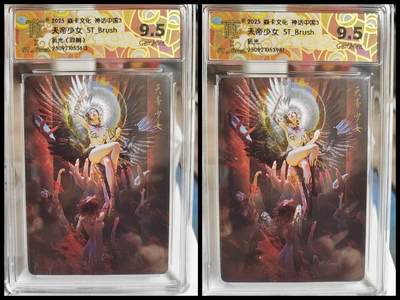阳大大卡牌拍卖第82期（持续收拍品，周五晚上九点截拍，进群福利早知道） - 【评级套】焱卡文化 神话中国3礼盒 刷子 天帝少女 （原画+异画）幻彩折光 评级2张