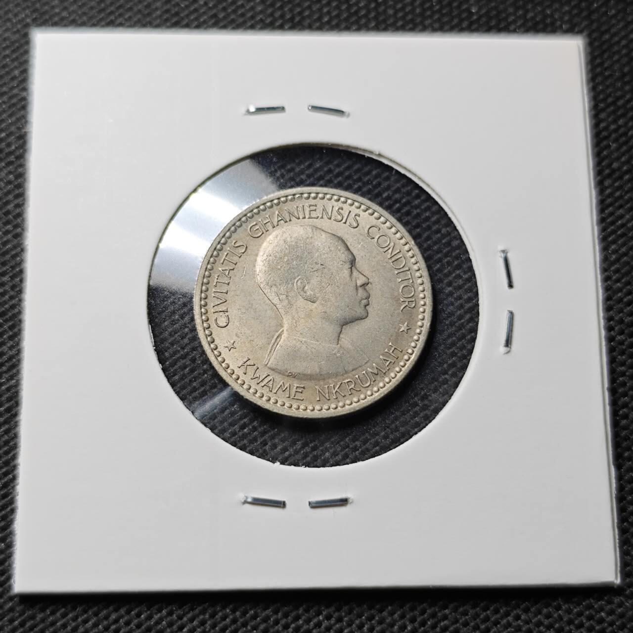 KK钱币收藏小铺  第368场  2月预留时间 周末发货  1958加纳1先令 好品