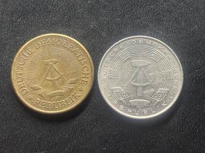 邮泉阁限时拍卖第三十五场 德国硬币专场（硬币在国外。请付邮费6元。） 东德（德意志民主共和国）1971年2枚