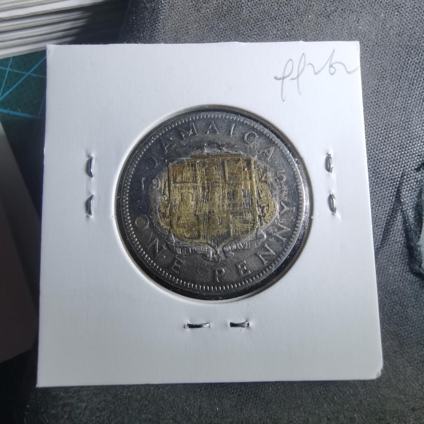 沼泽如烟--第899场 牙买加1945年1便士有涂层