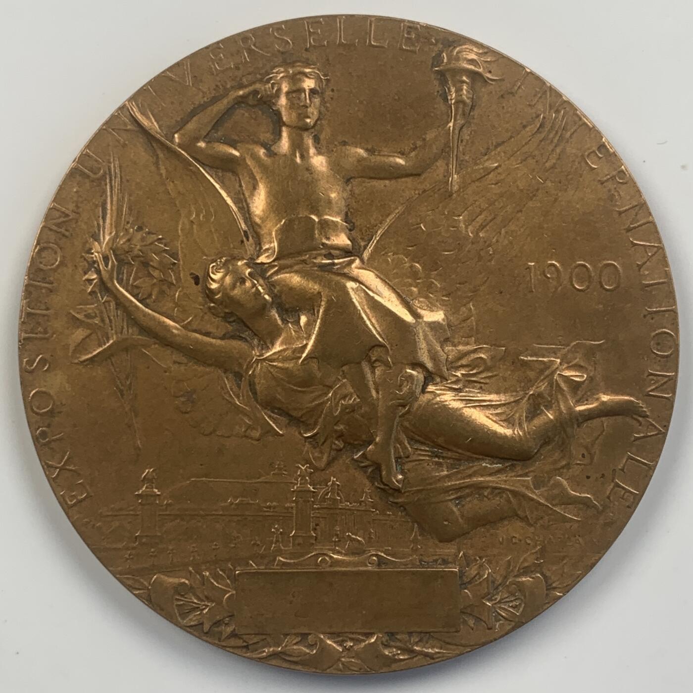 掌中浮雕-藏着的欧洲第041场 1900年法国巴黎世博会铜章，64mm
