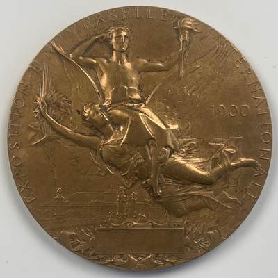 掌中浮雕-藏着的欧洲第041场 - 1900年法国巴黎世博会铜章，64mm