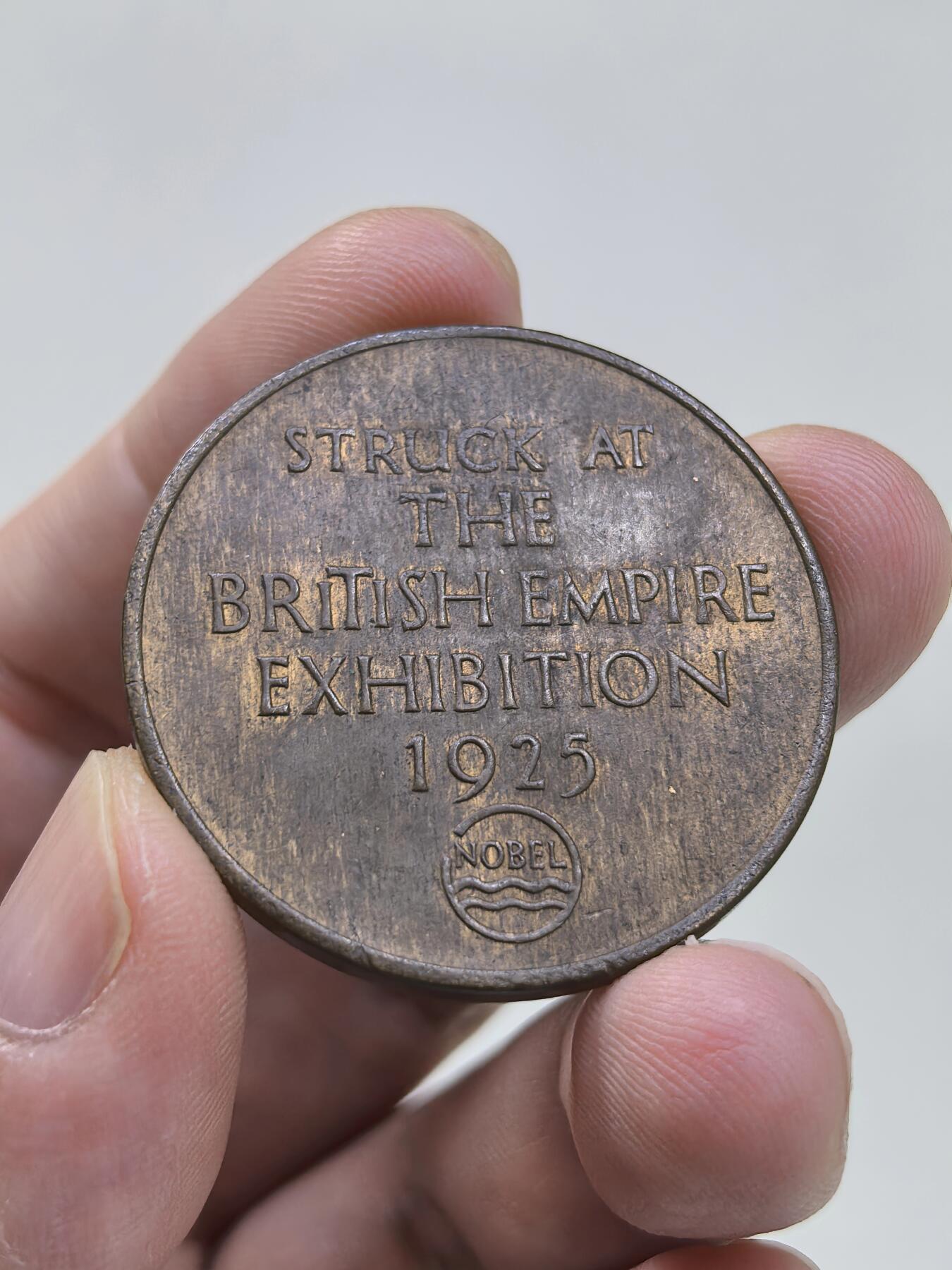 博洋堂世界钱币拍卖第146期（全场包邮） 英国1925年帝国博览会诺贝尔公司铜章