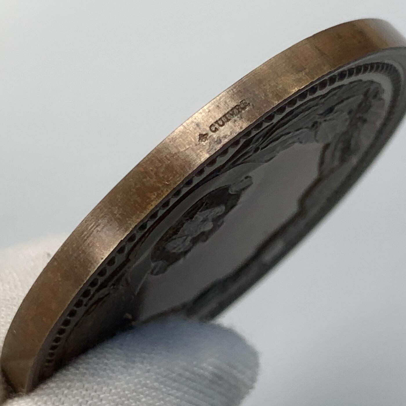 掌中浮雕-藏着的欧洲第041场 1880年法国奥菲奥斯音乐比赛奖章，45.5mm