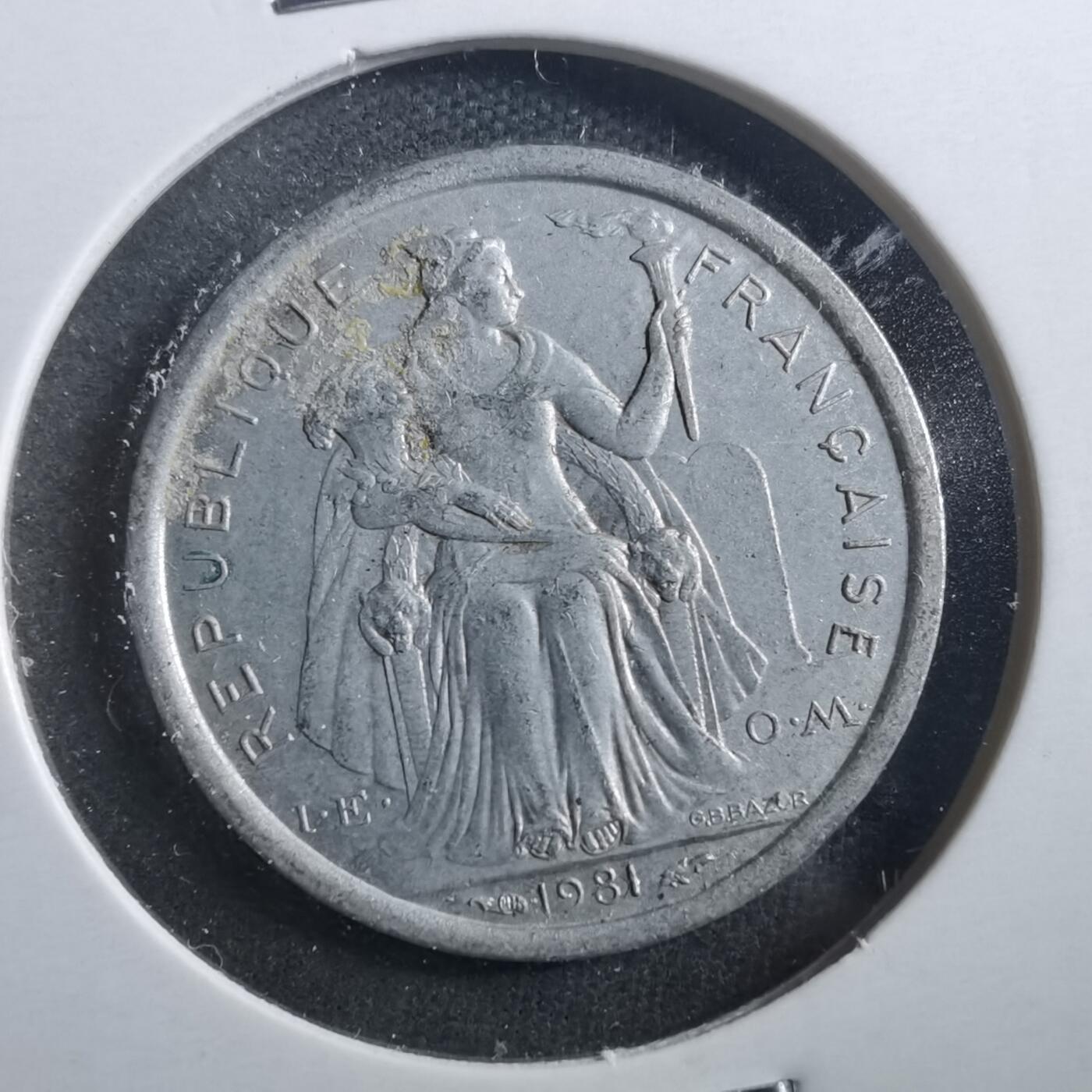 沼泽如烟--第899场 法属新喀里多尼亚1981年1法郎