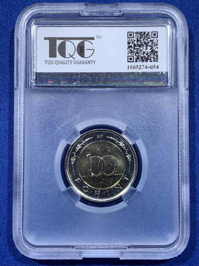 《竞宝斋》第437场 周日，周一2场连拍 （全场包邮） 两枚一组 NGC SAMPLE 黄山5元纪念币＋TQG 麦稀奇第二届钱币展匈牙利100福林纪念币