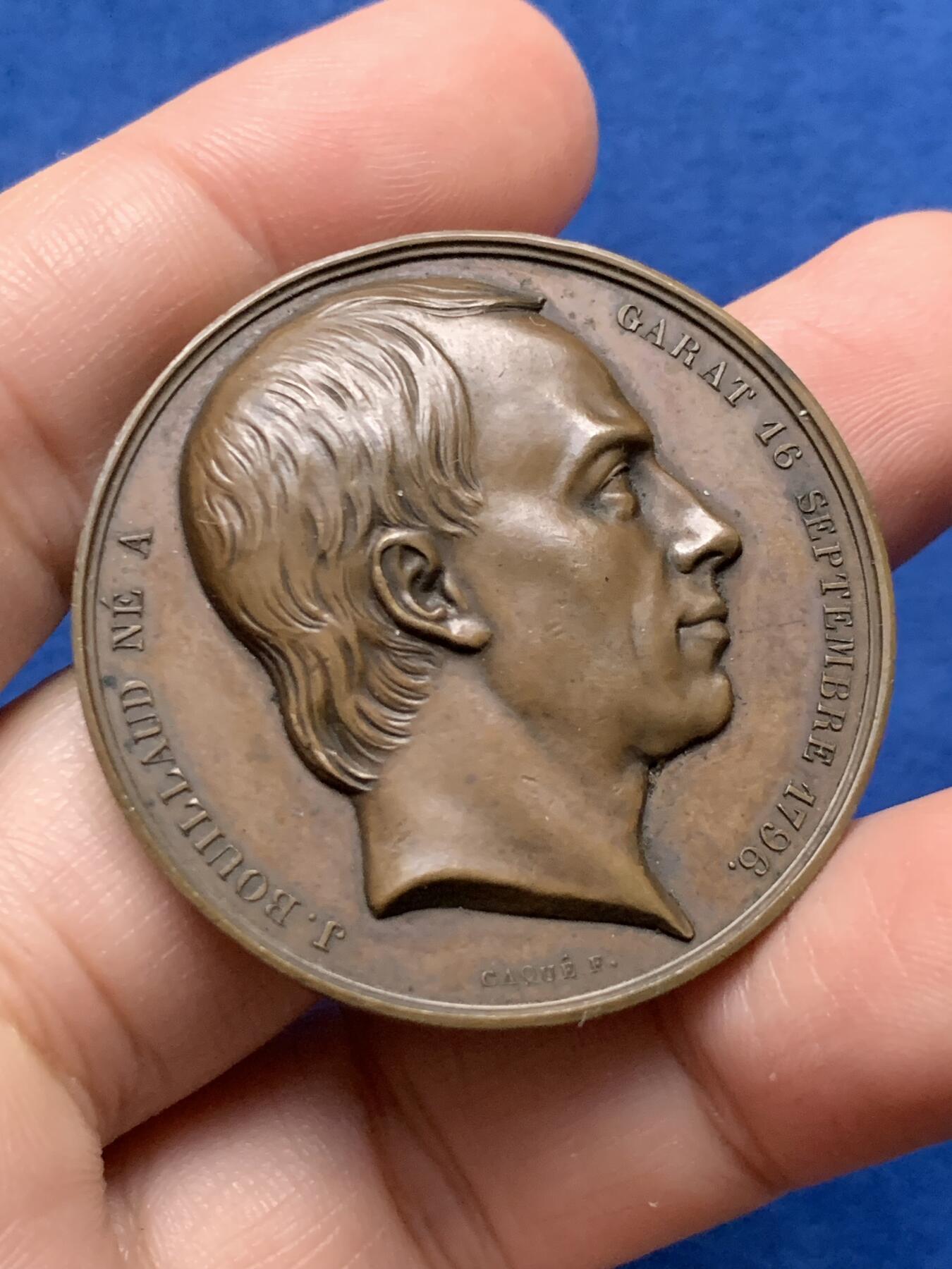 《竞宝斋》第437场 周日，周一2场连拍 （全场包邮） 法国精确医学领袖纪念章 35克 40.8mm