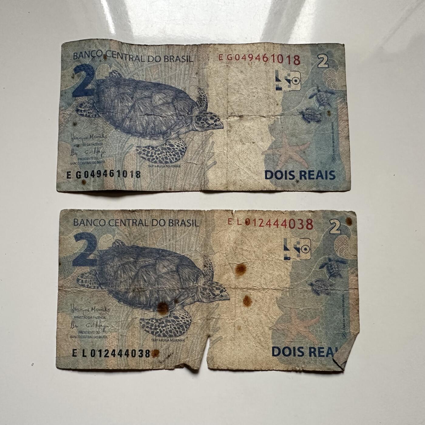 🌹外币初藏🌹🐯2025年第126场  每周二四六晚8️⃣点 接代拍 巴西2里亚尔2张