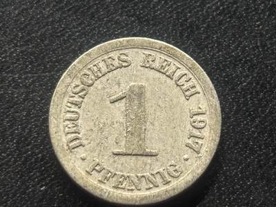 邮泉阁限时拍卖第三十五场 德国硬币专场（硬币在国外。请付邮费6元。） - 德意志帝国1917年1芬尼A版