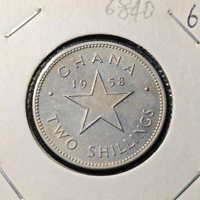 KK钱币收藏小铺  第368场  2月预留时间 周末发货 -  1958加纳2先令