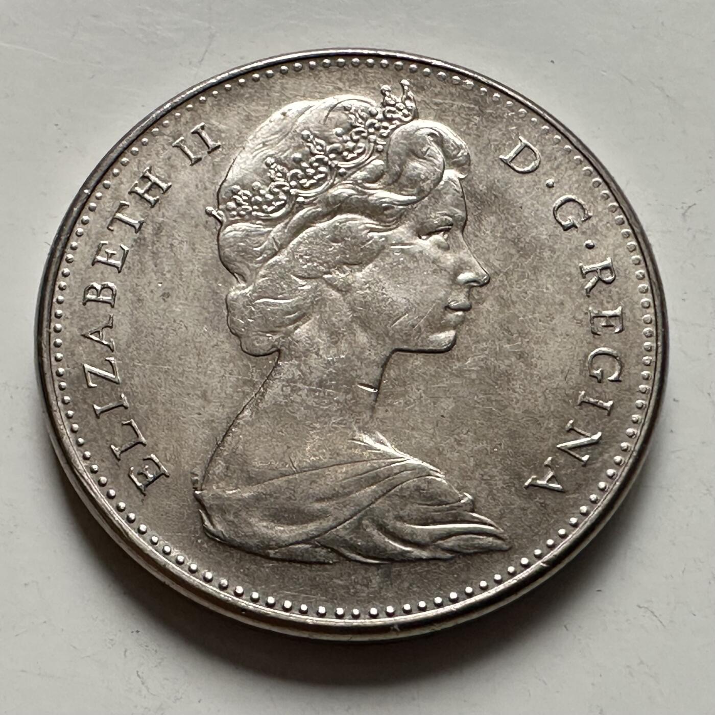 🌹外币初藏🌹🐯2025年第126场  每周二四六晚8️⃣点 接代拍 加拿大1967年五分