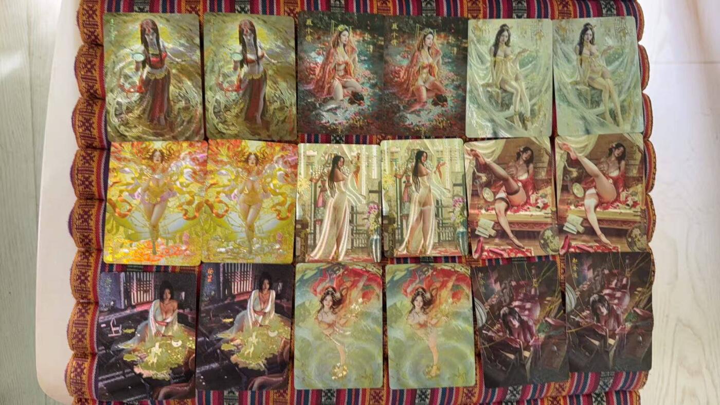 光影卡牌第25期，各家亲签，各家套卡，持续收拍品 妖姬传冷烫粗闪31人物62张