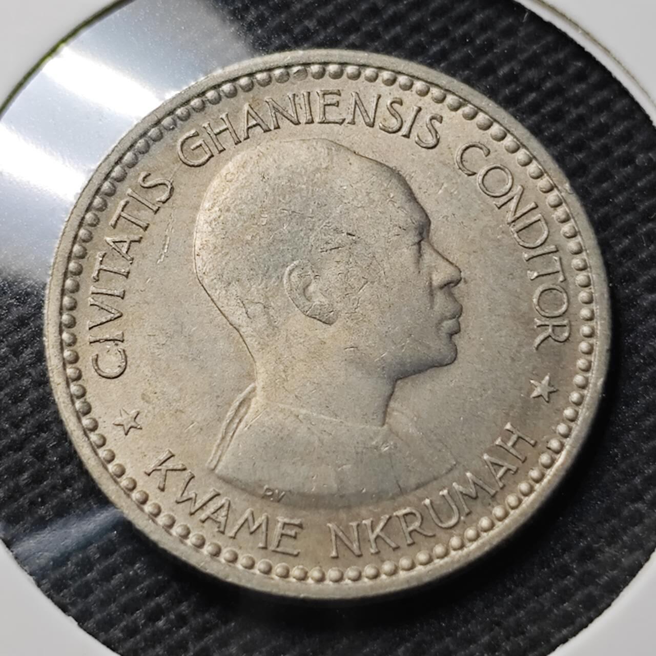 KK钱币收藏小铺  第368场  2月预留时间 周末发货  1958加纳1先令 好品