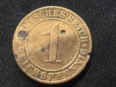 邮泉阁限时拍卖第三十五场 德国硬币专场（硬币在国外。请付邮费6元。） 德国魏玛共和国帝国马克1935年1芬尼G版