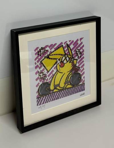 零元拍：歪歪 OWSON 系列作品装饰画《皮卡丘》，已做装裱 合金相框尺寸25/25CM。因展品出展，镜框或亚克力可能有轻微划痕，介意勿拍 - 零元拍：歪歪 OWSON 系列作品装饰画《皮卡丘》，已做装裱 合金相框尺寸25/25CM。因展品出展，镜框或亚克力可能有轻微划痕，介意勿拍