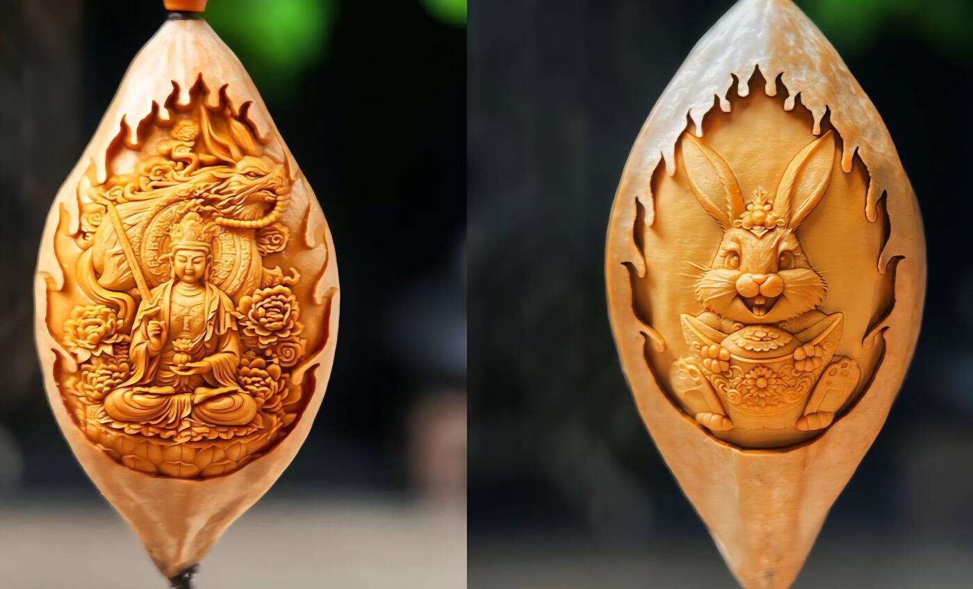 听雨轩（22）精品十二生肖双面核雕专场 橄榄核雕2.1双面十二生肖全套12枚