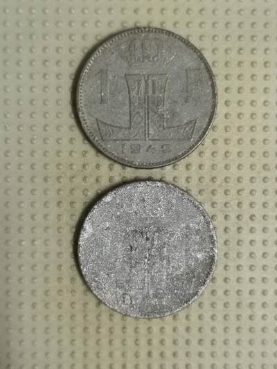 2025年第112场各国散币拍卖（总第112场） - 比利时1法郎锌币2枚