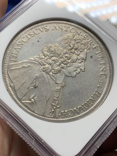 《竞宝斋》第437场 周日，周一2场连拍 （全场包邮） 唯一冠军分 NGC MS62 萨尔茨堡主教区 1716年 安东尼亲王 泰勒大银币 很多年都看不到一个品种 也是唯一入盒的有分的