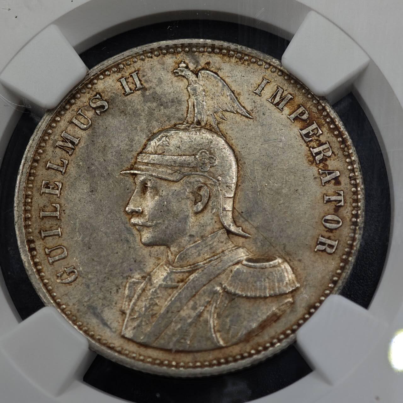 【淘币小摊】实时拍第七百九十五拍   银币套币场   满百包邮可预留二周 每周一统一发货   德属东非1910年1卢比银币 NGC UNCD