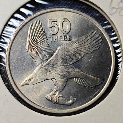 KK钱币收藏小铺  第368场  2月预留时间 周末发货 -  1976博茨瓦纳50西比 好品