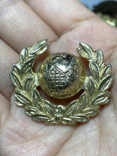 2025年第一百二十七场(总第一百五十三场）外国好品章牌、散币(免佣金) - 杂件帽徽，重3.57克