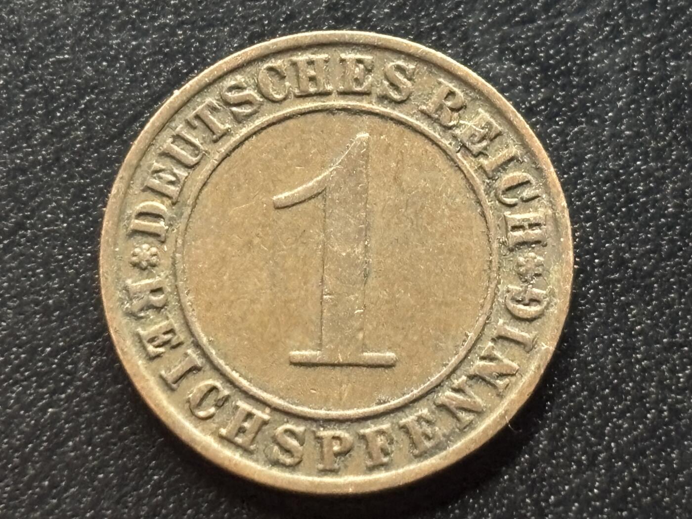 邮泉阁限时拍卖第三十五场 德国硬币专场（硬币在国外。请付邮费6元。） 德国魏玛共和国帝国马克1930年1芬尼A版