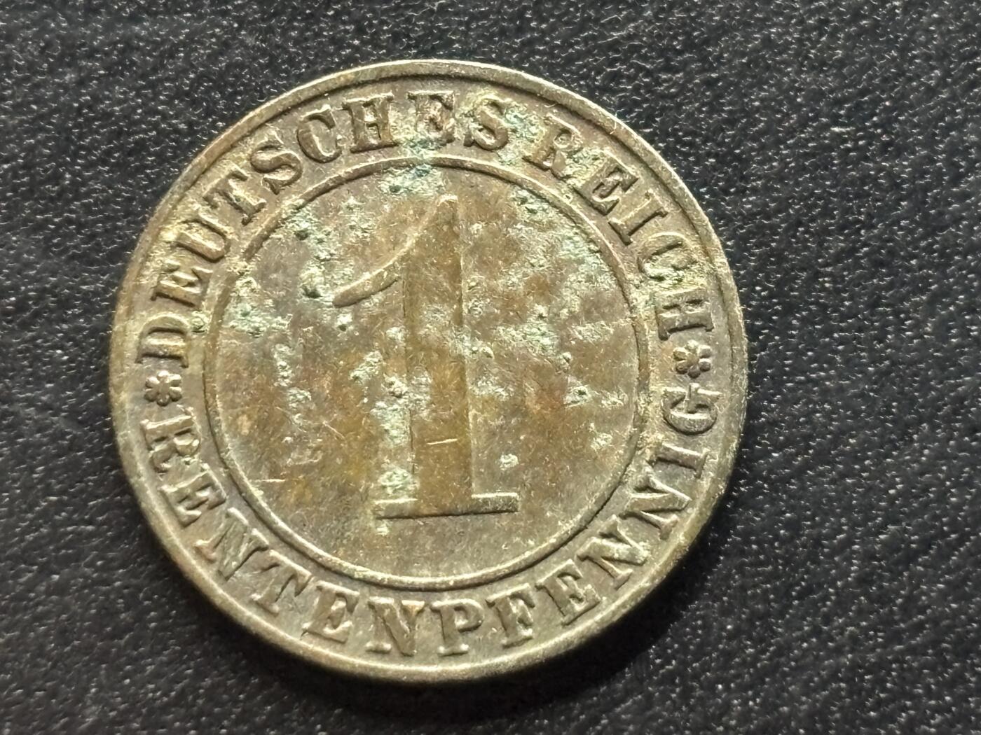 邮泉阁限时拍卖第三十五场 德国硬币专场（硬币在国外。请付邮费6元。） 德国魏玛共和国地租马克1923元1芬尼J版