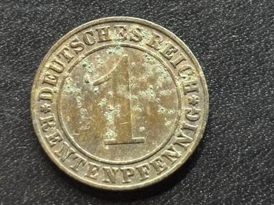 邮泉阁限时拍卖第三十五场 德国硬币专场（硬币在国外。请付邮费6元。） 德国魏玛共和国地租马克1923元1芬尼J版