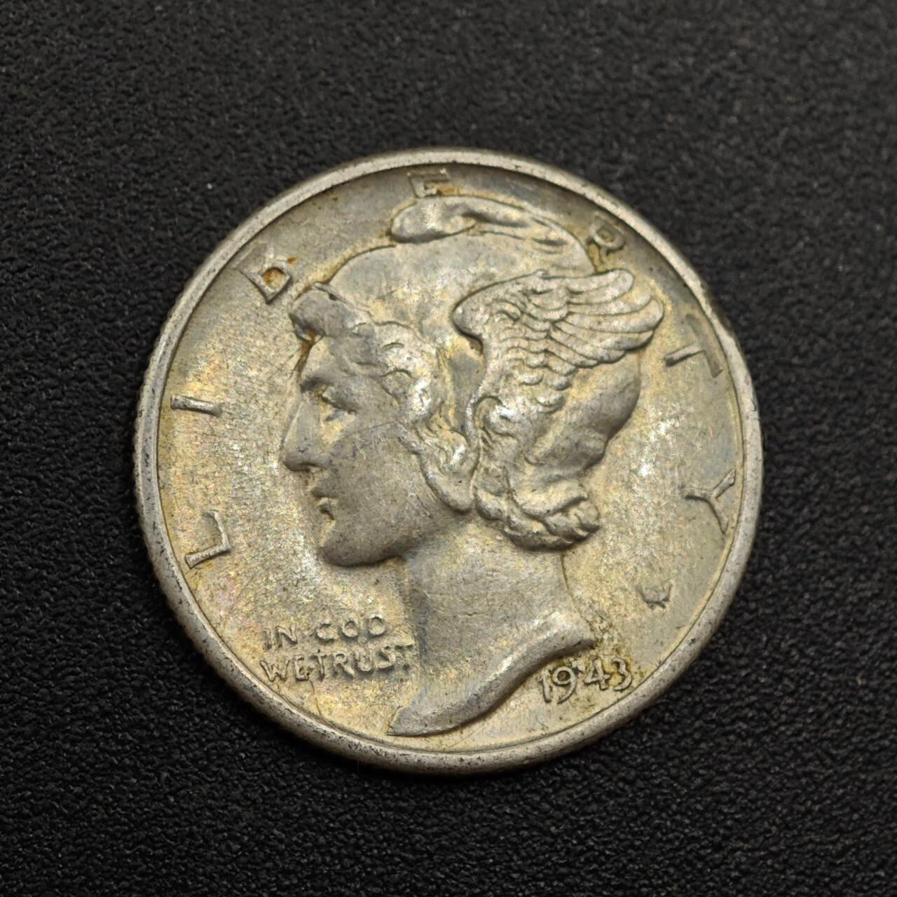 【淘币小摊】实时拍第七百九十五拍   银币套币场   满百包邮可预留二周 每周一统一发货   美国1943年小飞人10分银币