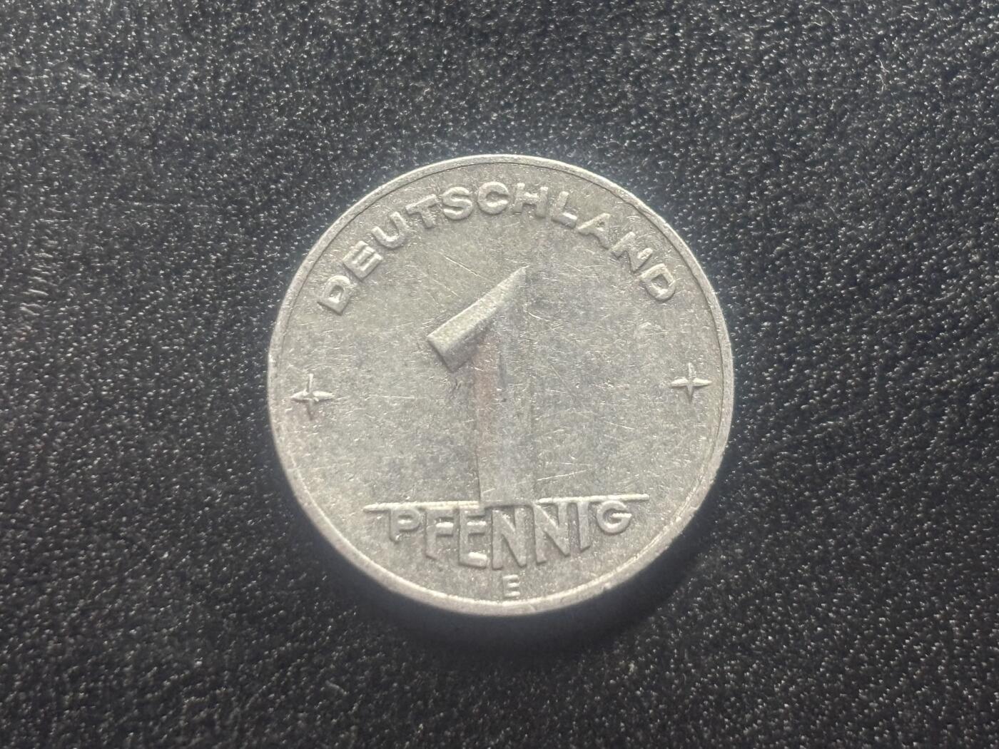 邮泉阁限时拍卖第三十五场 德国硬币专场（硬币在国外。请付邮费6元。） 东德（德意志民主共和国）1950年1芬尼E版