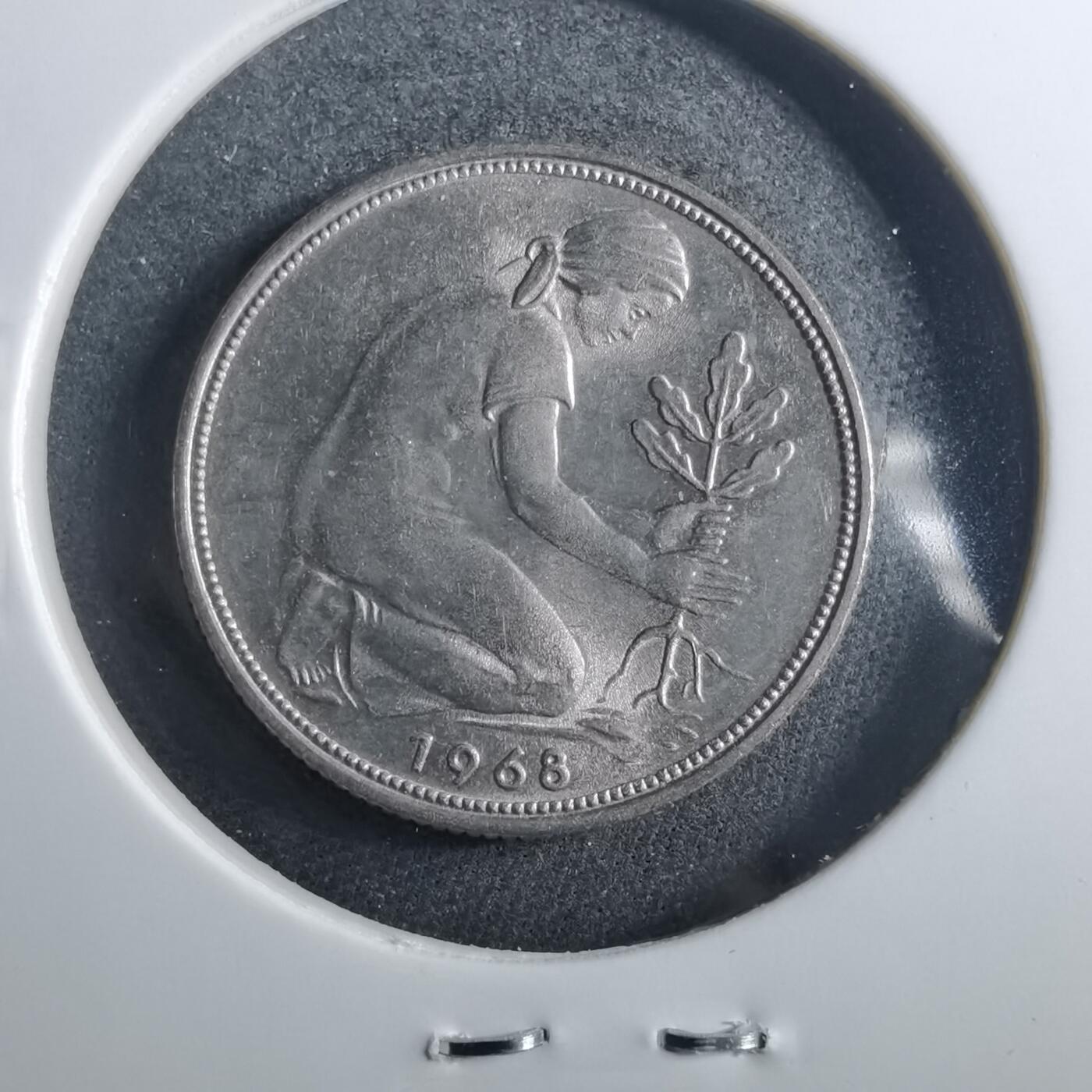 沼泽如烟--第899场 德国1968年50芬尼