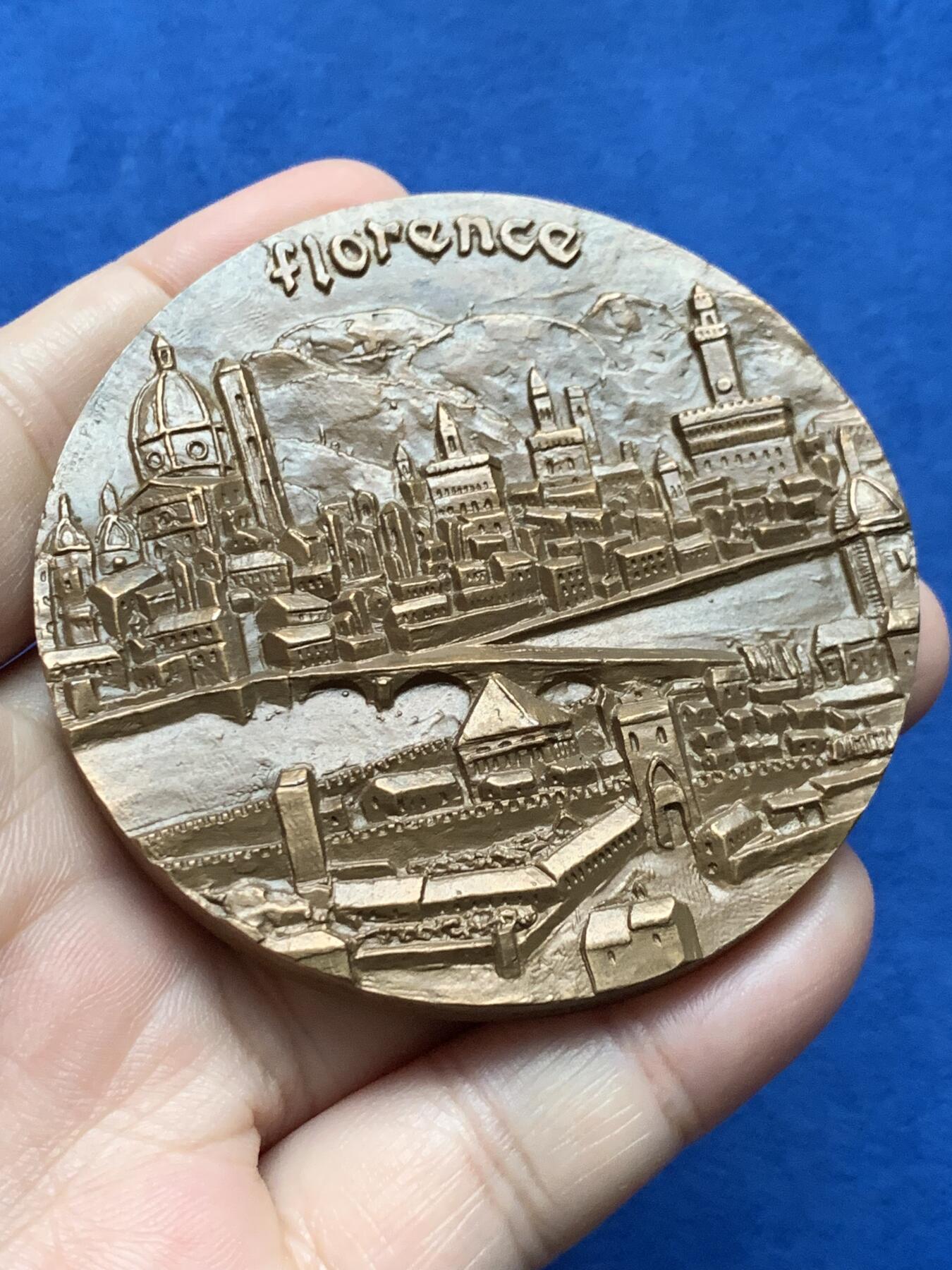 《竞宝斋》第437场 周日，周一2场连拍 （全场包邮） 法国1967年纪念弗拉·菲利普·利比超大铜章 直径67.5毫米 重量184.3克 盒装 文艺复兴时期佛罗伦萨画派的重要人物